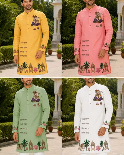 Ganpati Special Traditional Printed Kurta 6