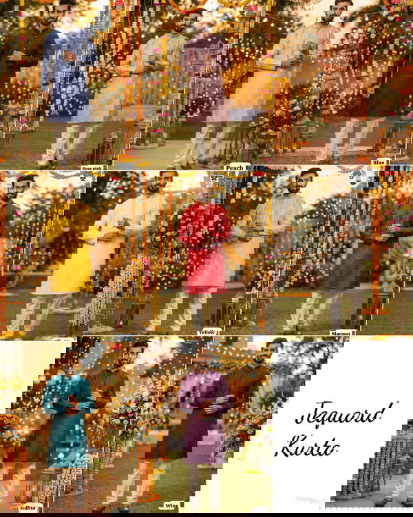 Traditional South Indian Function Wear Kurta Pyjama Set