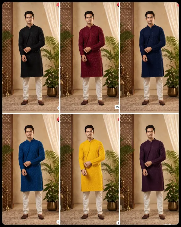 Lucknowi Chikankari Men's Kurta