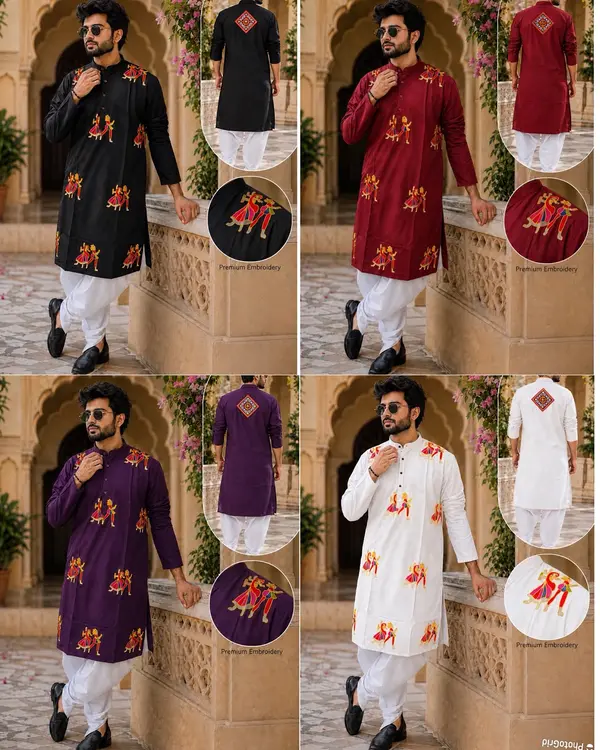 Navratri Special Men's Kurta Dhoti Set