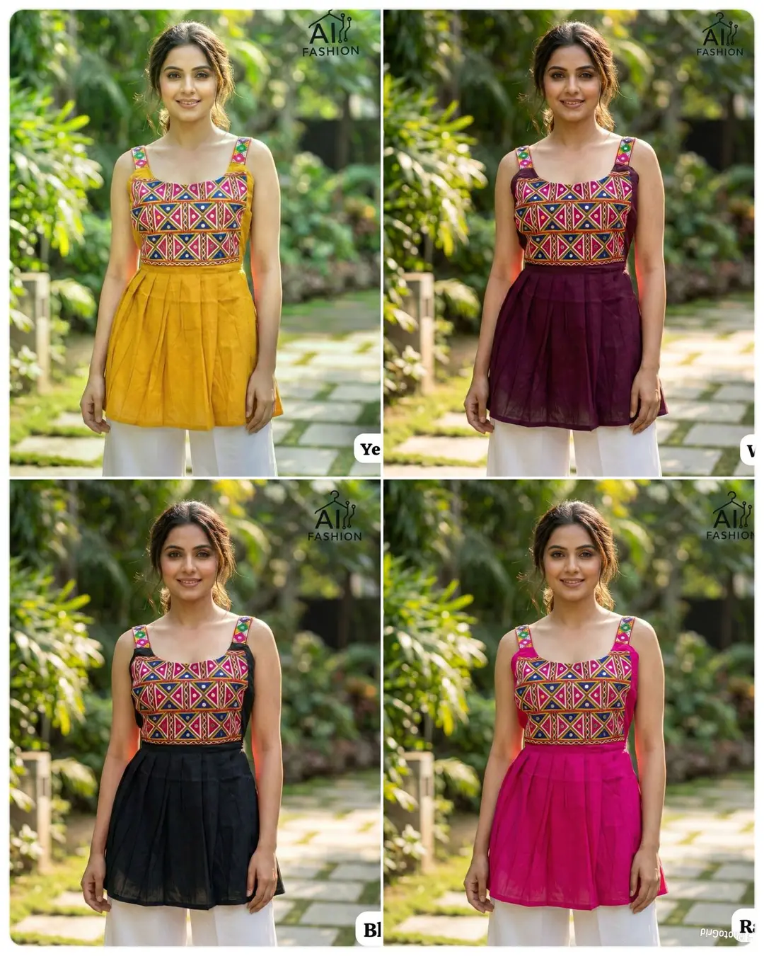 Navratri Garba Special sleeveless short top 1