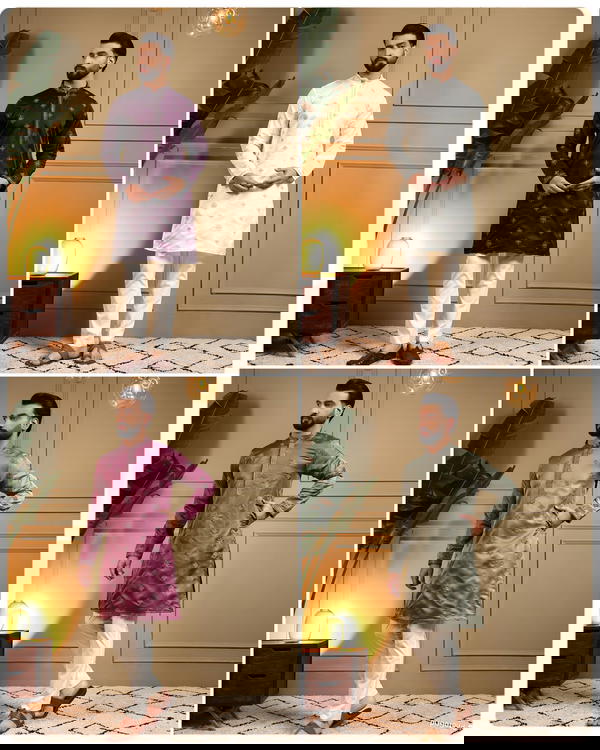 Men’s Royal Silk Kurta Pyjama with Embroidery Sequins Work