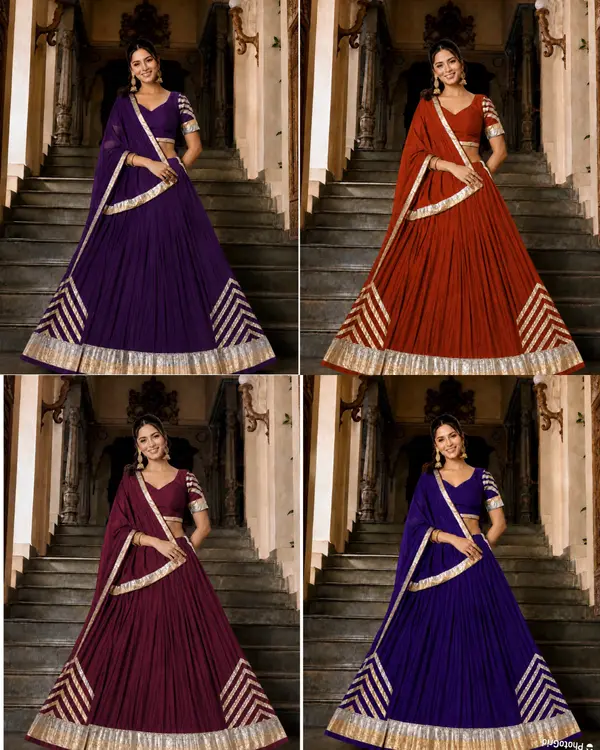 Stunning Gotta Patti Lehenga Choli Dupatta Set | Navratri & Festive Wear