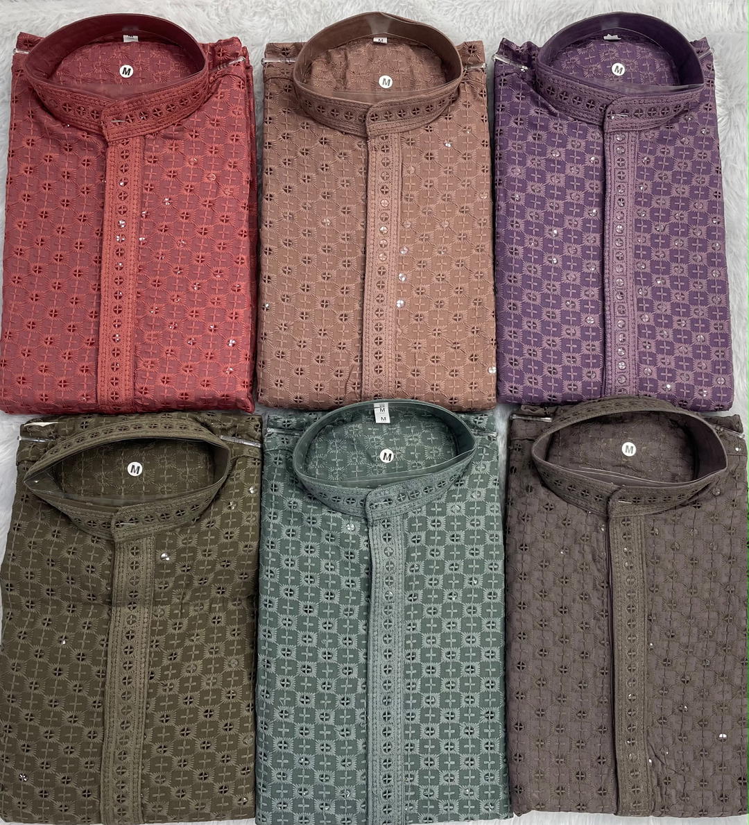 Men's Premium Rayon Chikan short Kurta – Full Sleeve Ethnic Wear 1