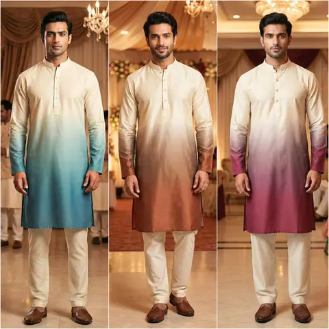 Party Wear Rayon Printed Kurta Pyjama for Men 7