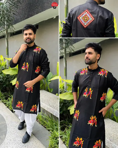 Navratri Special Men's Kurta Dhoti Set 8