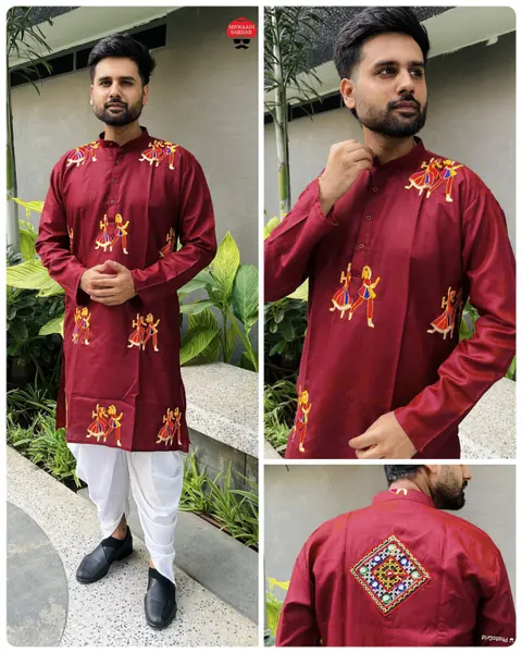 Navratri Special Men's Kurta Dhoti Set 7