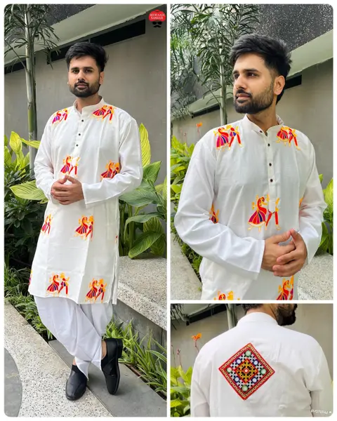 Navratri Special Men's Kurta Dhoti Set 6