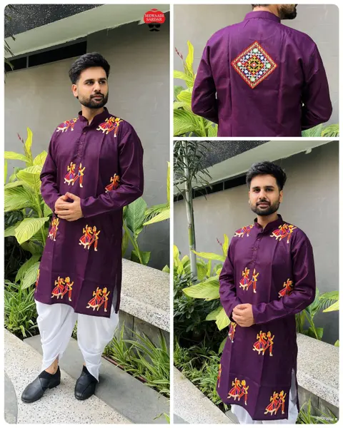 Navratri Special Men's Kurta Dhoti Set 5