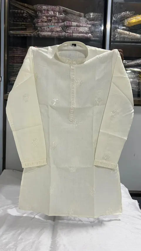 men’s linen kurta pyjama set 7