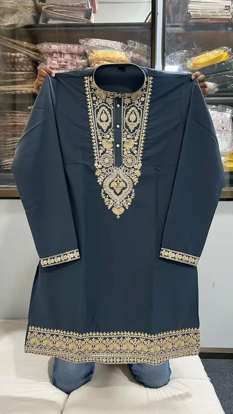 designer embroidered kurta for men 5
