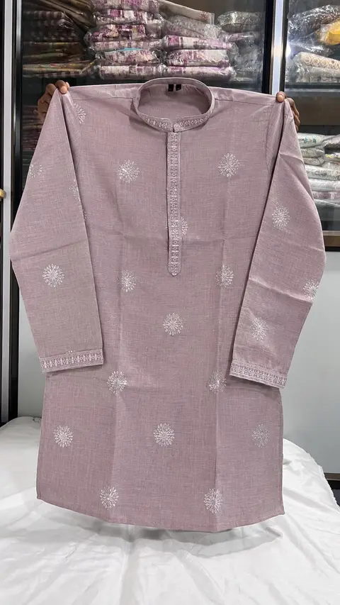 men’s linen kurta pyjama set 5