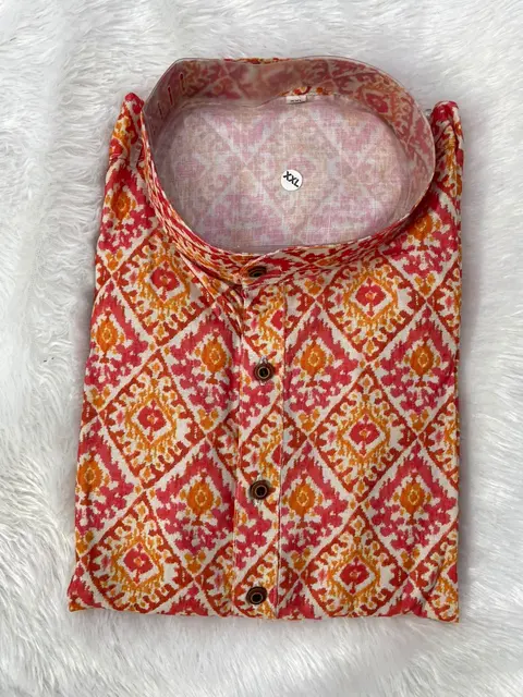 Printed Kurta Pyjama Set for Adult Men 2