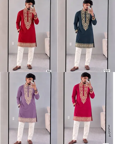 designer embroidered kurta for men 1