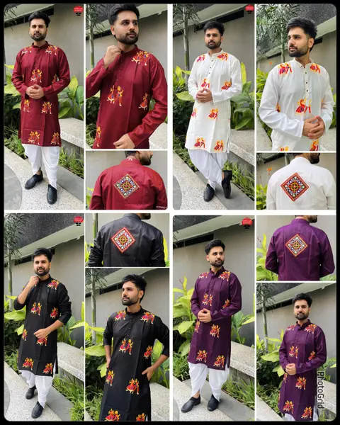 Navratri Special Men's Kurta Dhoti Set 4