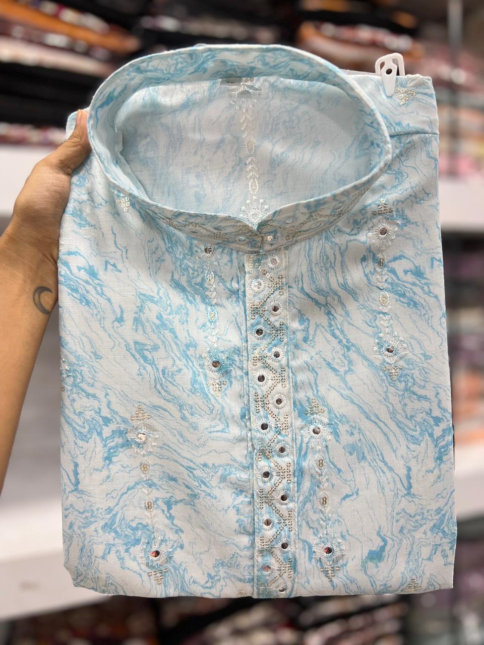 Stylish Men’s Festive Kurta pyjama - Cotton Fabric 1