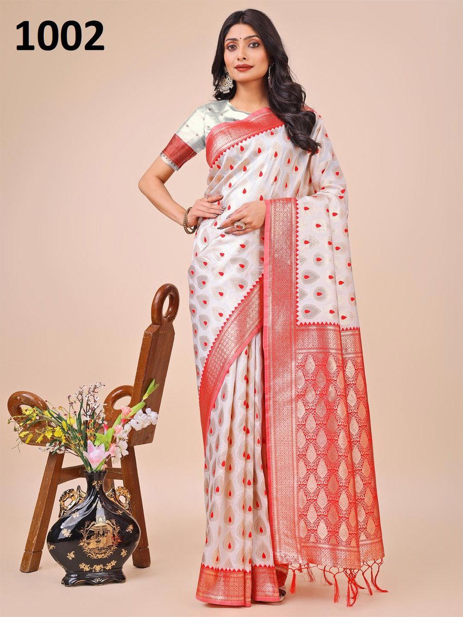 ASTITA BANARASI SILK 1001 TO 1003 DESIGNER BANARASI SILK SAREE WHOLESALER IN INDIA 1