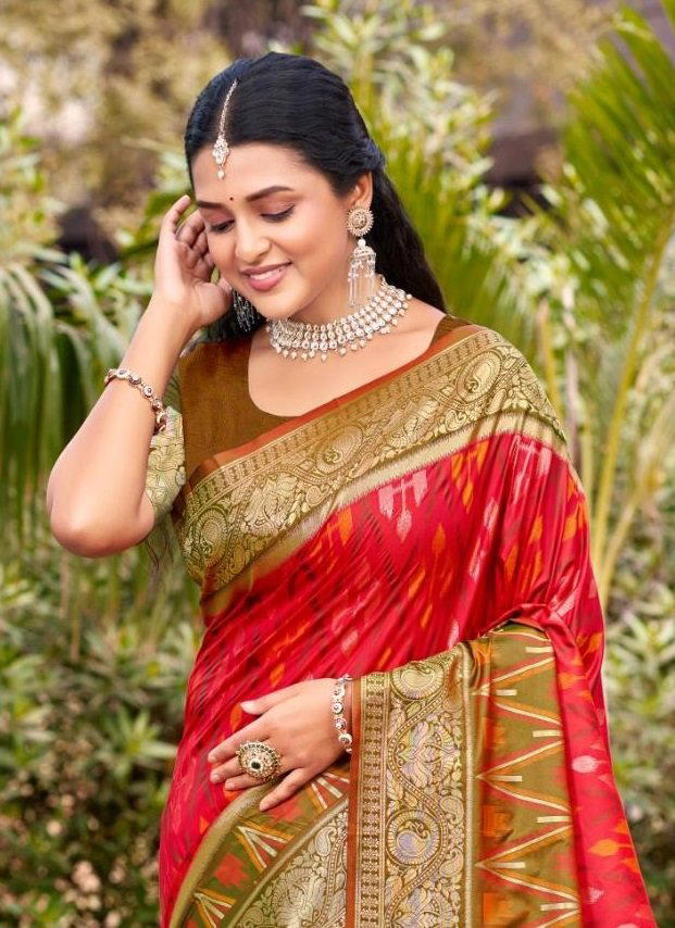BUNAWAT POCHAMPALLI SILK VOL-05 1001 TO 1008 DESIGNER SILK SAREE WHOLESALER IN INDIA 1