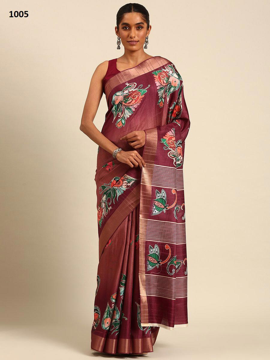 BUNAWAT VANTARA VOL-08 1001 TO 1017 NX DESIGNER PRINTED SAREE WHOLESALER IN SURAT 1