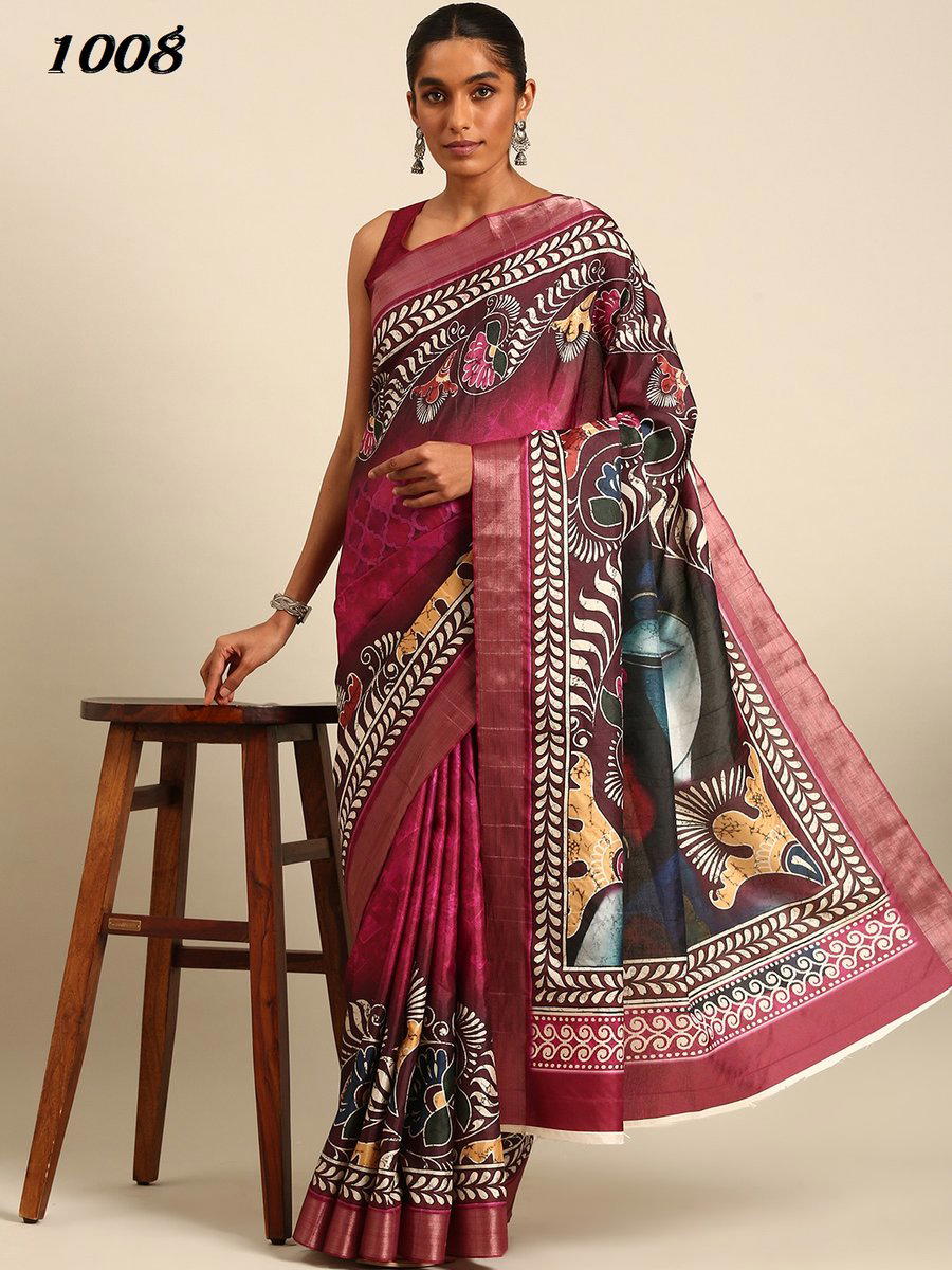 BUNAWAT VANTARA VOL-06 1002 TO 1018 NX DESIGNER PRINTED SAREE WHOLESALER IN SURAT 1