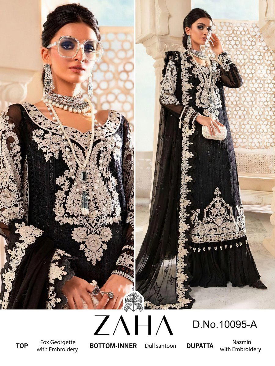 ZAHA 10095 COLOUR'S 10095A & 10095B Pakistani Salwar suit wholesaler in gujarat 1