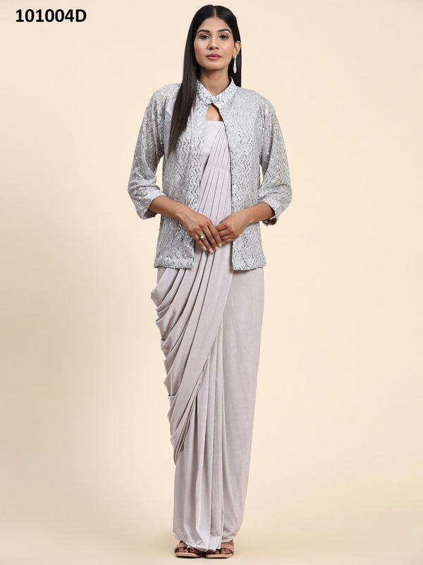 D.NO.101004A TO 101004E BY AMOHA PARTY WEAR SAREE MANUFACTURER IN INDIA