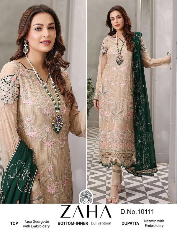 ZAHA 10111 PAKISTANI SALWAR SUIT WHOLESALER IN SURAT