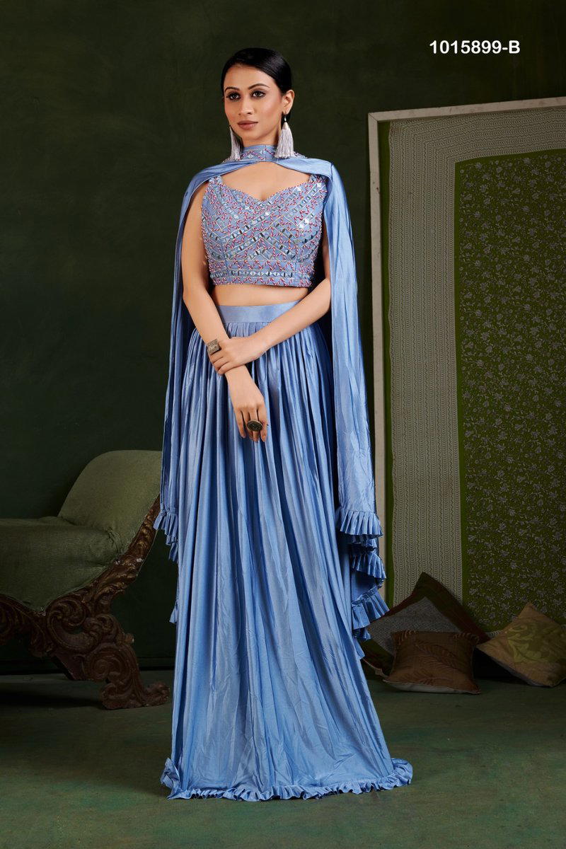D.NO. 1015899A TO 1015899E BY AMOHA EMBROIDERY SAREE WHOLESLAER IN INDIA 1