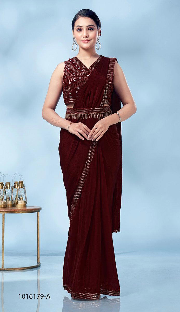 SERIES-1016179A TO 1016179E BY AMOHA PARTY WEAR SAREE WHOLESALER IN INDIA 1