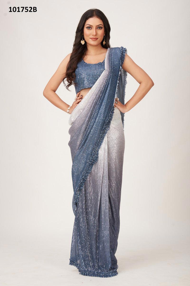 D.NO. 101752A TO 101752D BY AMOHA PARTY WEAR SAREE MANUFACTURER IN INDIA 1