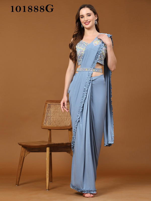 D.NO. 101888B TO 101888G NX BY AMOHA PARTY WEAR SAREE WHOLESALER IN INDIA