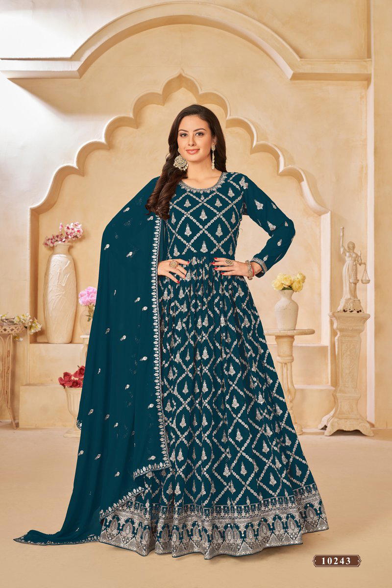 ANJUBAA VOL-24 BY ANJUBAA GEORGETTE GOWN WHOLESALER IN INDIA 1