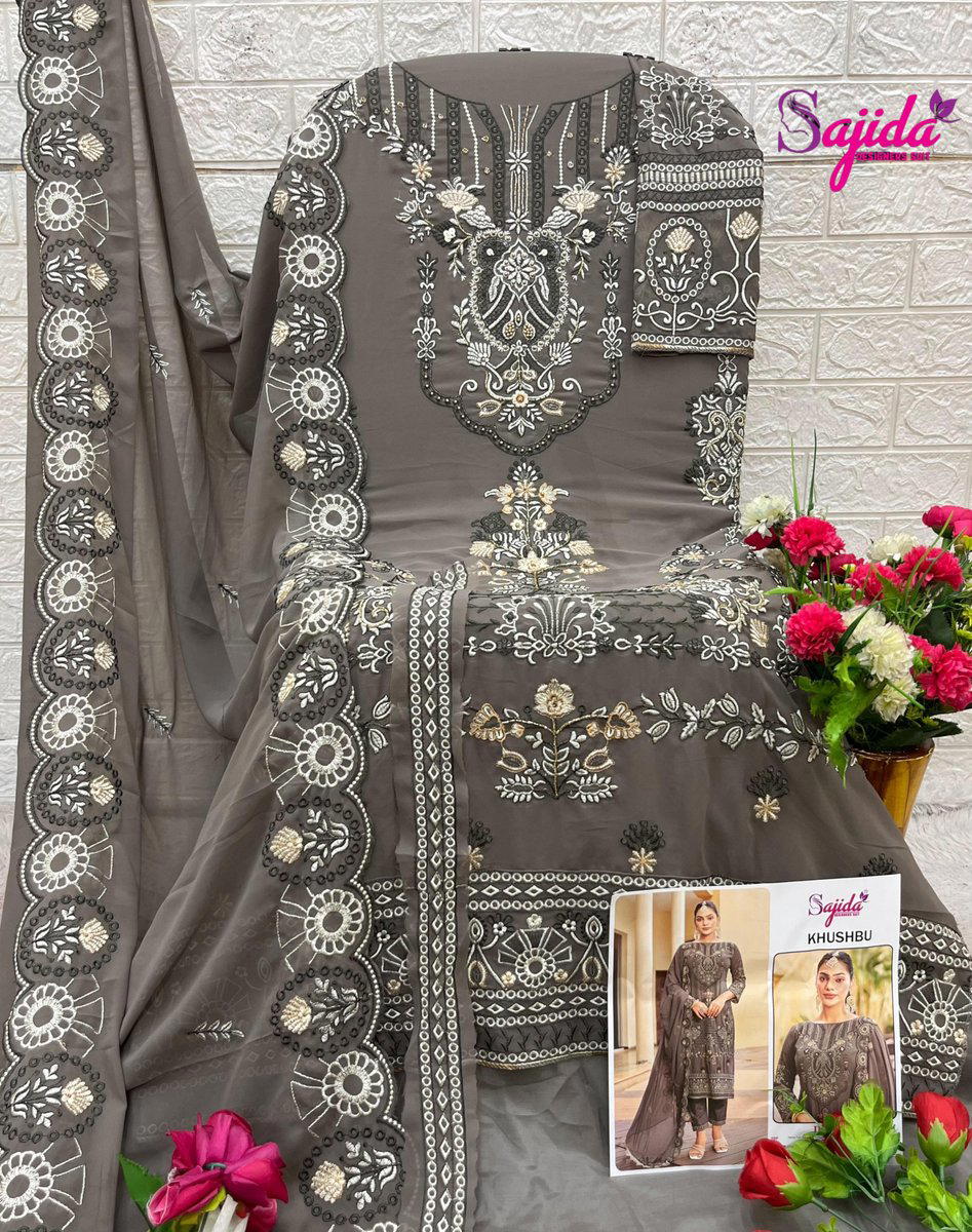 SAJIDA KHUSHBU 1030 DESIGNER PAKISTANI GEORGETTE SALWAR SUIT WHOLESALER IN INDIA 1