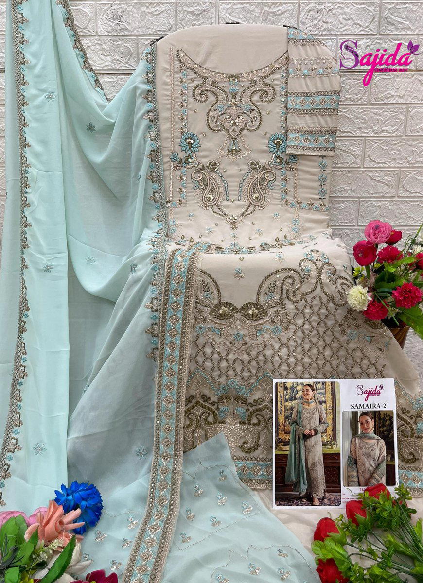 SAMAIRA VOL-02 BY SAJIDA DESIGNER GEORGETTE SALWAR SUIT WHOLESALER IN INDIA 1