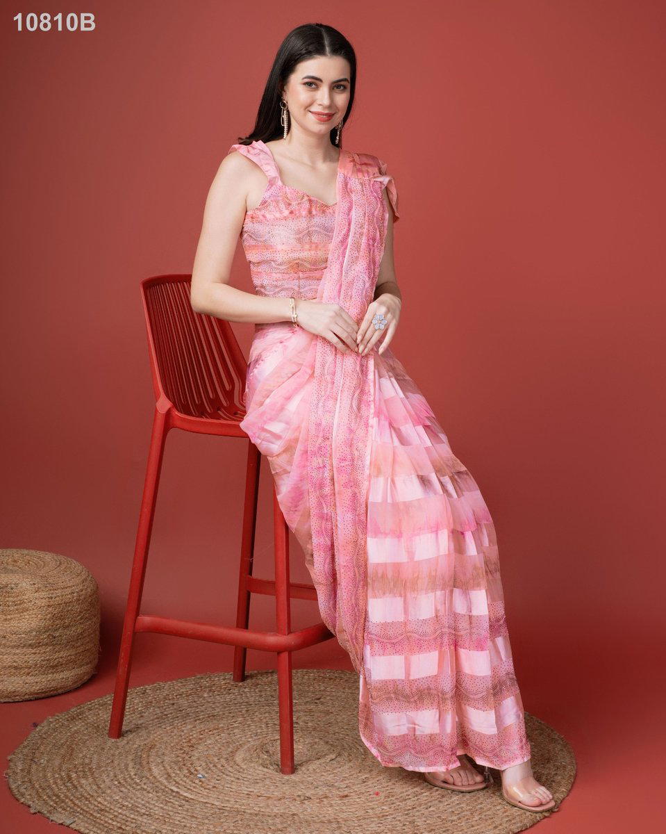 AMOHA 10810 DESIGNER READY MADE SILK SAREE WHOLESALER IN INDIA 1