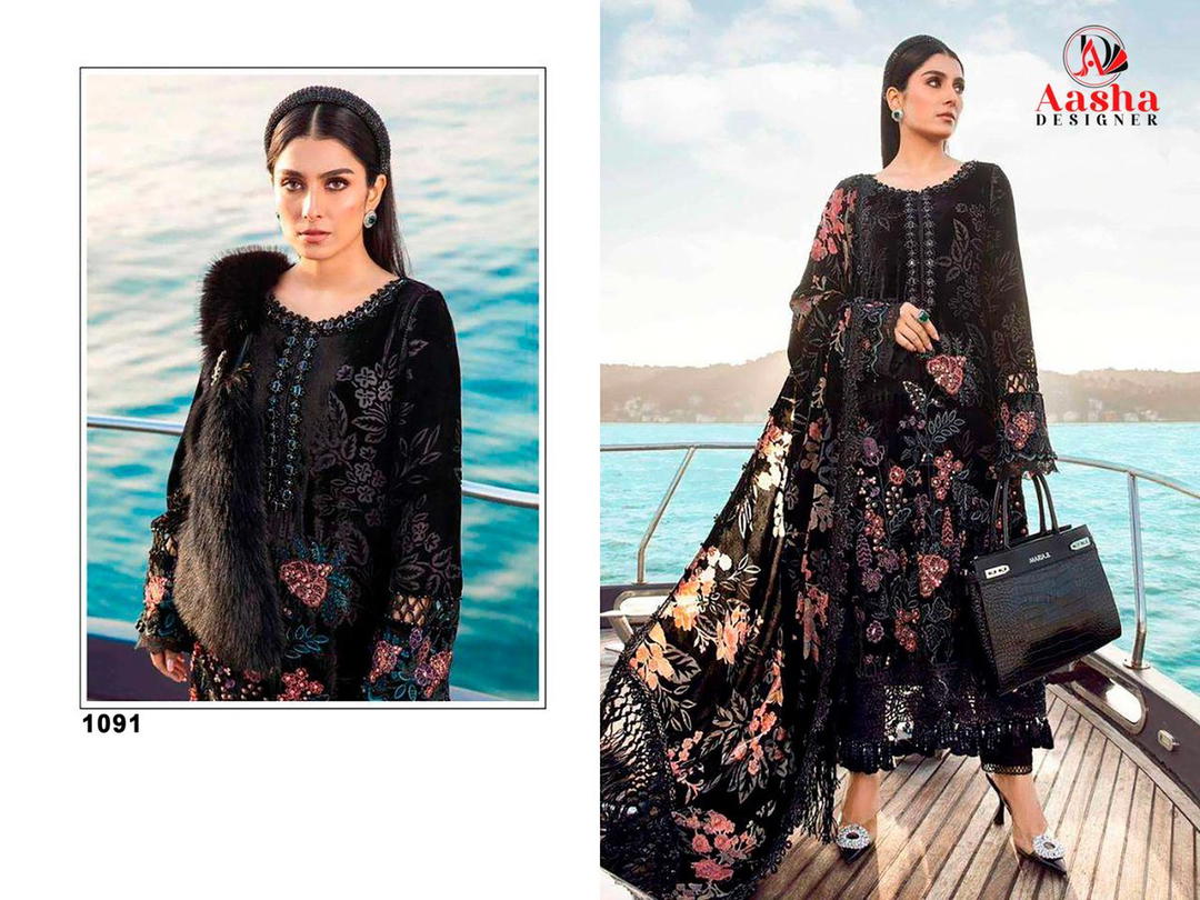 AASHA DESIGNER 1091 DESIGNER SALWAR SUIT WHOLESALER IN INDIA 1