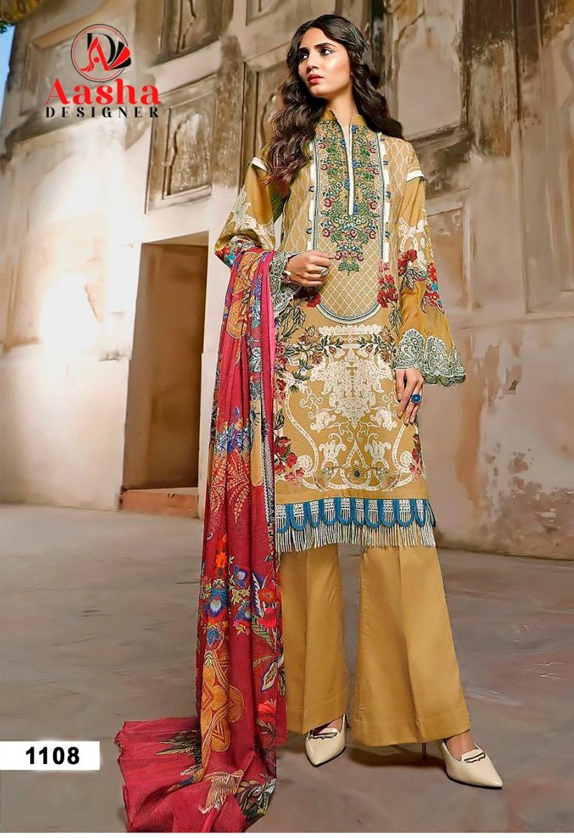 AASHA DESIGNES 1108 DESIGNER SALWAR SUIT WHOLESALER IN INDIA 1