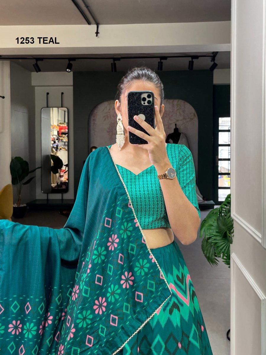 AAWIYA 1253 COLOUR'S TRADITINOL LEHENGA CHOLI WHOLESALER IN SURAT 1