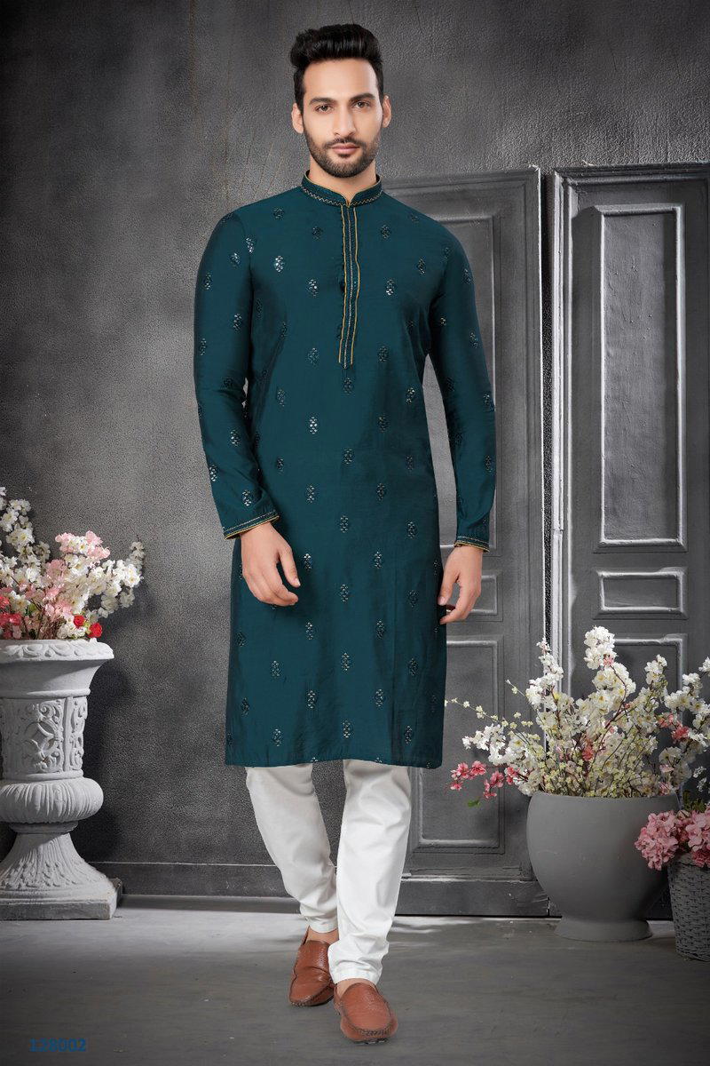 OUTLOOK VOL-128 BY OUTLOOK EMBROIDERY KURTA PAJAMA MENS WEAR WHOLESALER IN INDIA 1