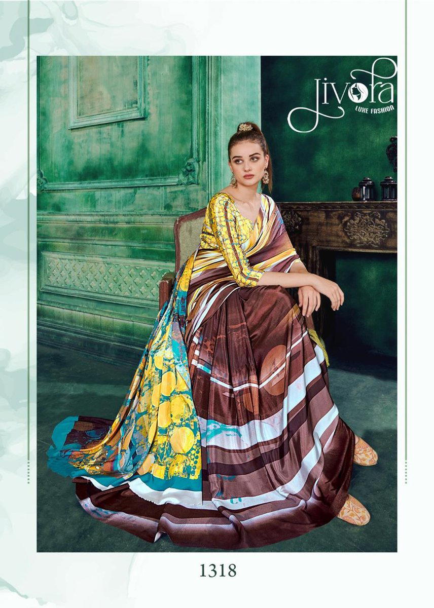 JIVORA RIO 1305 TO 1318 DESIGNER PRINTED SAREE WHOLESALER IN SURAT 1