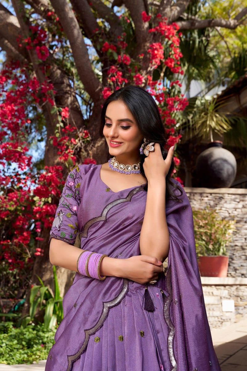 LNB PARINEETI 1423 LAVENDAR DESIGNER SIMMER LEHENGA CHOLI WHOLESALER IN INDIA 1