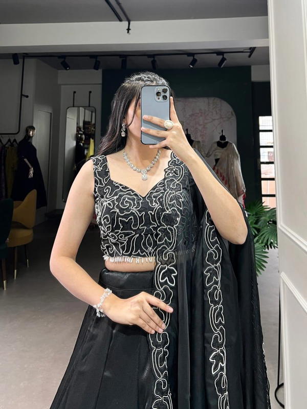 LNB 1428 DESIGNER SATIN LEHENGA CHOLI WHOLESALER IN INDIA