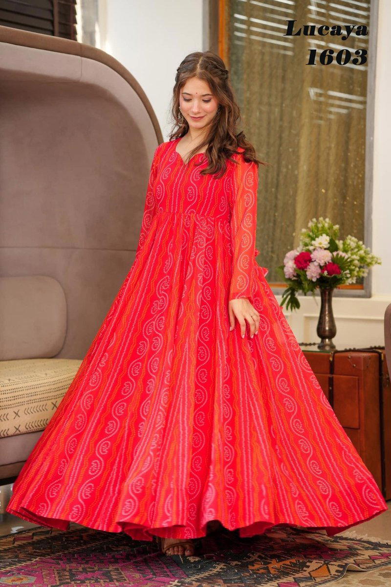 LUCAYA VOL-16 BY SAGAR IMPEX PRINTED ETHNIC WEAR GOWN MANUFACTURER IN INDIA 1