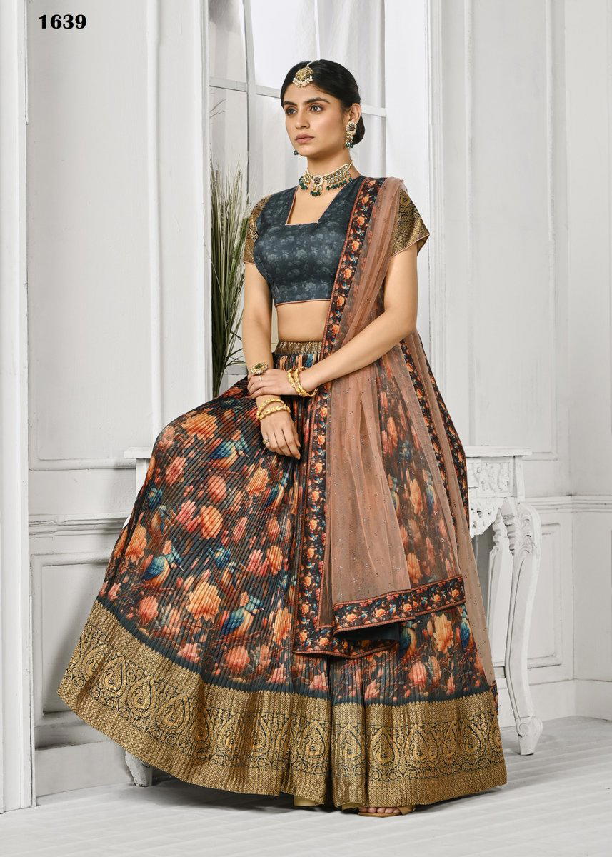 SERIES 1639 TO 1644 BY SAPTRANGI DESIGNER LEHENGA CHOLI WHOLESALER IN SURAT 1