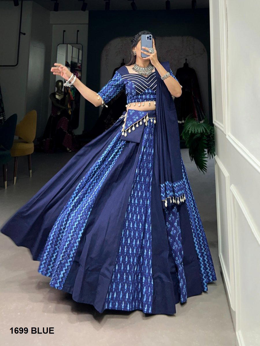 AAWIYA 1699 BLUE DESIGNER LEHENGA CHOLI WHOLESALER IN SURAT 1