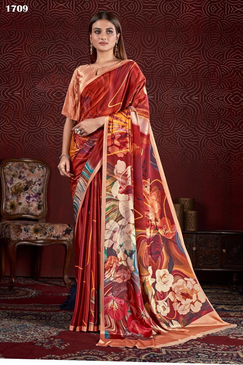 JIVORA HANOI 1701 TO 1712 DESIGNER PRINTED SAREE WHOLESALER IN SURAT 1