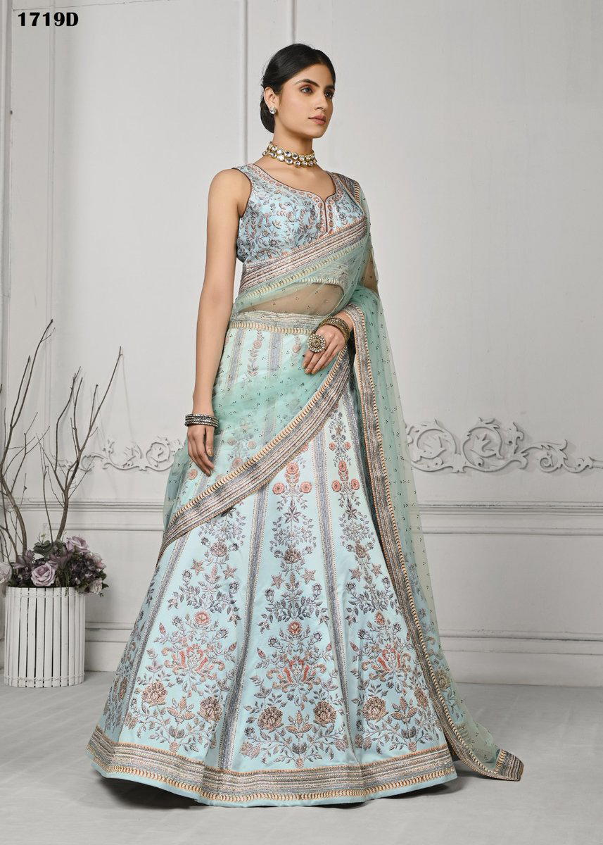 SWAROVSKI’S ENCHANTING LEHENGA COLLECTION VOL 17 BY SAPTRANGI LEHENGA CHOLI EXPORTER IN INDIA 1