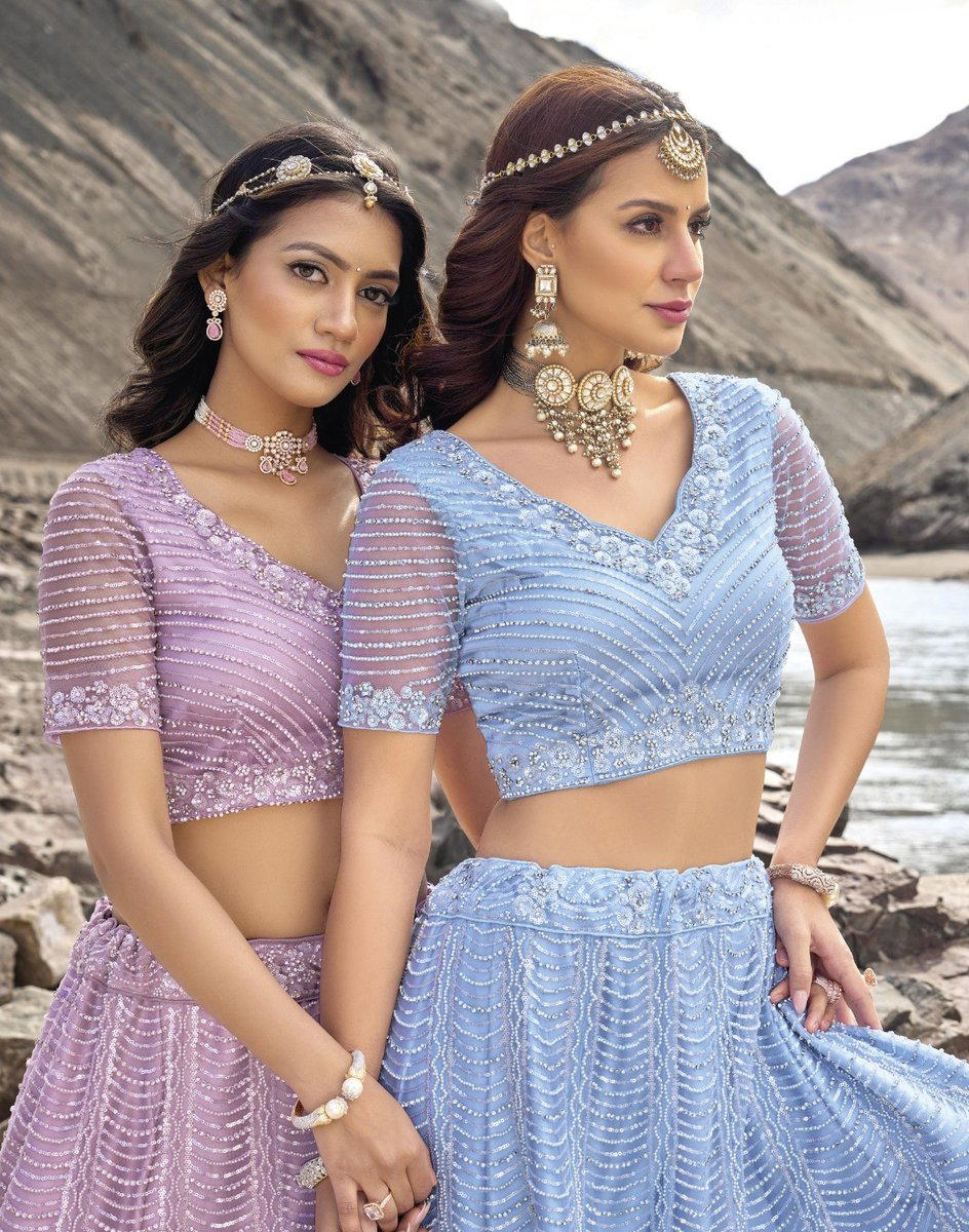 GIRLISH LEHENGA BY MN SAREE GEORGETTE LEHENGA CHOLI MANUFACTURER IN INDIA 1