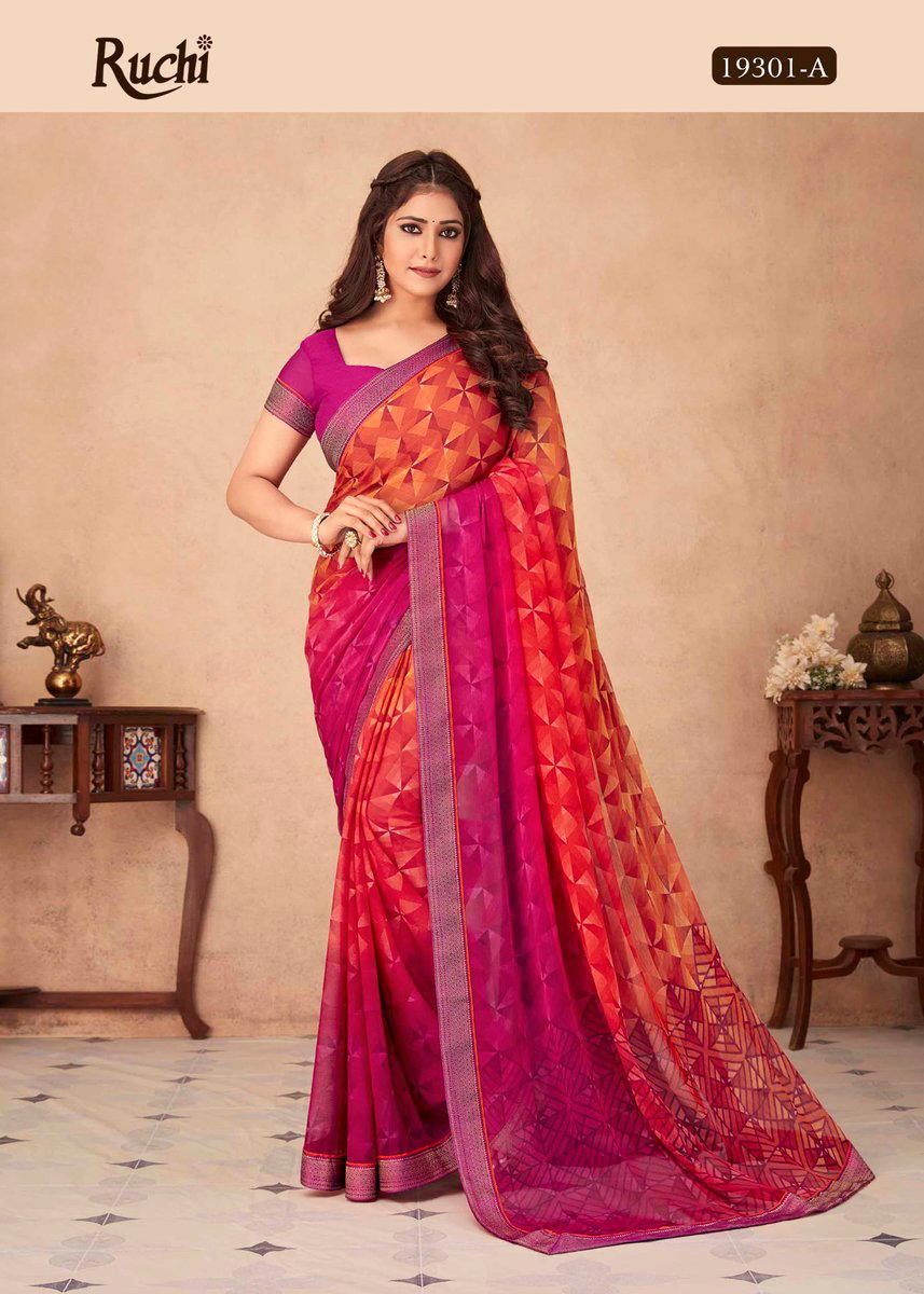 SAVERA VOL-3 BY RUCHI CHIFFON SAREE MANUFACTURER IN INDIA 1