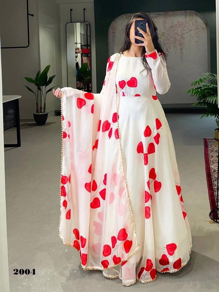D.NO. 2004D BY SAGAR IMPEX GEORGETTE MAXI GOWN MANUFACTURER IN INDIA 1